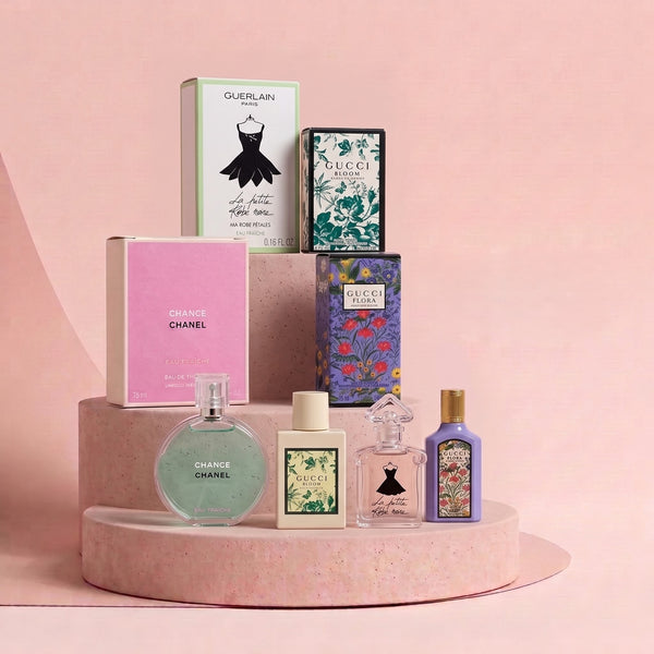 Pack Quatuor Jardin de Luxe – Guerlain • Gucci Bloom Acqua • Gucci Flora • Chanel Chance